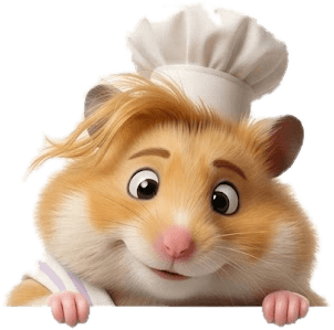 Marcel, le hamster chef d'Ergalo, curieux, se tient au bord du champ de saisie, les mains posées dessus